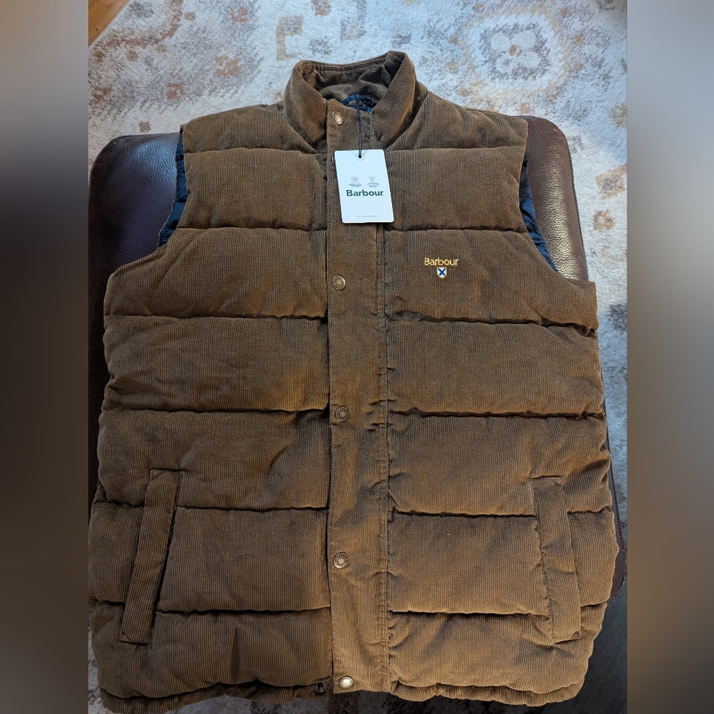 Barbour baffle cord gilet